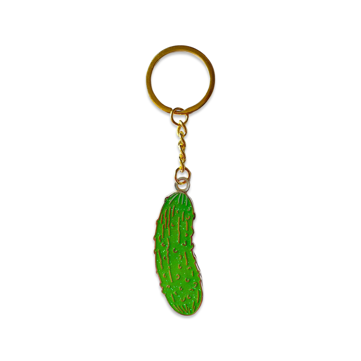 Pickle Enamel Keychain – Bench Pressed Letterpress