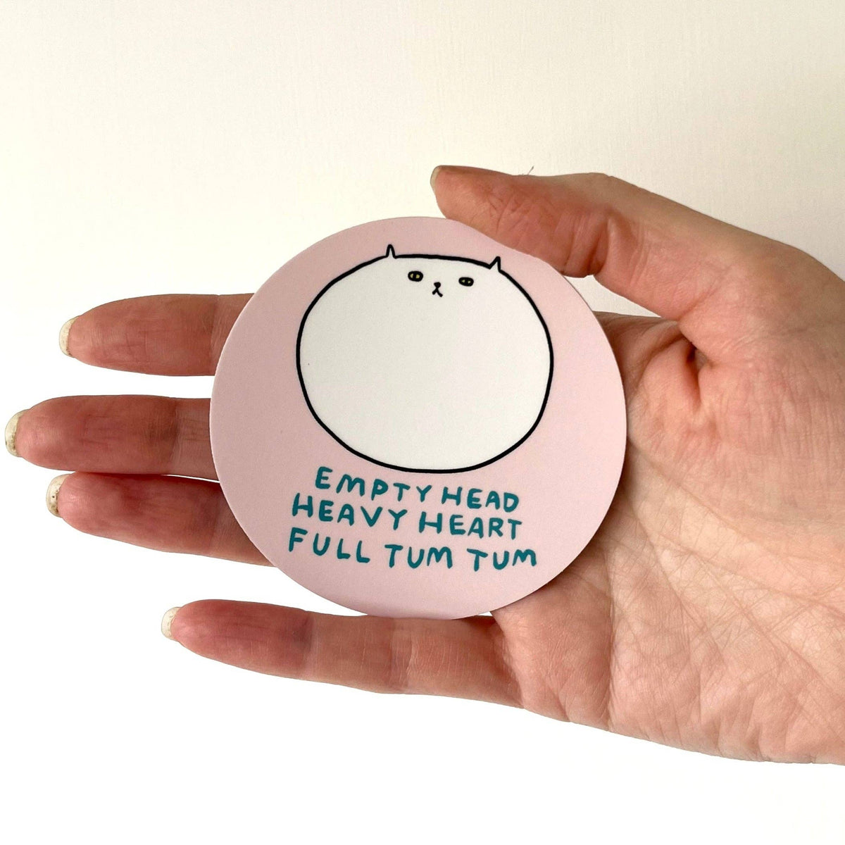 Full Tum Tum Cat Sticker – Bench Pressed Letterpress
