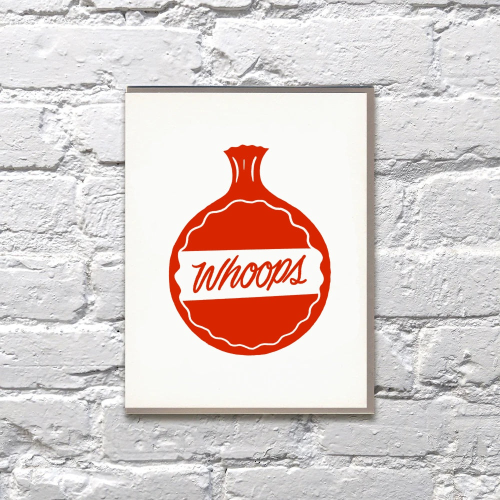 Whoops Card Visual Whoops Card – Bench Pressed Letterpress